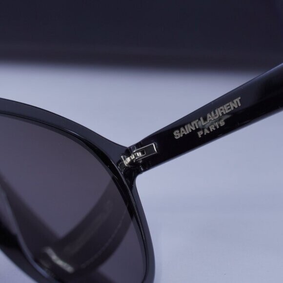 Saint Laurent SL432 SLIM 001 Aviator Sunglasses - Black - Picture 5 of 10
